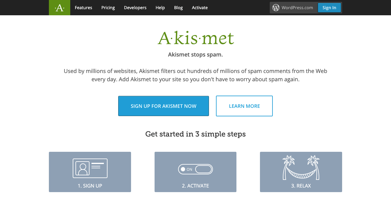 Akismet Spam Protection | Must have WordPress plugins 