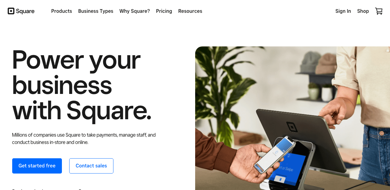 Square - Best stripe competitor for eCommerce businesses