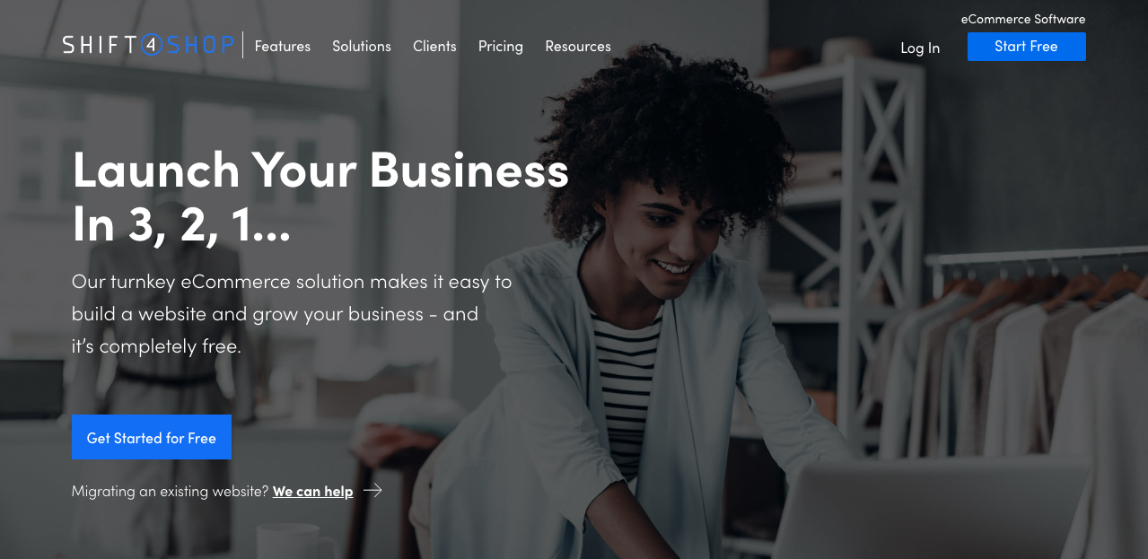 Shift4shop. Best SEO eCommerce platform for Startups