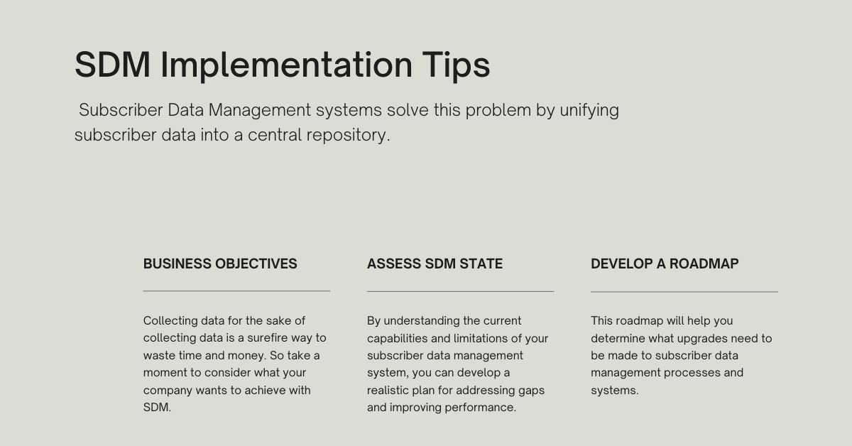 SDM Implementation tips and best practices.