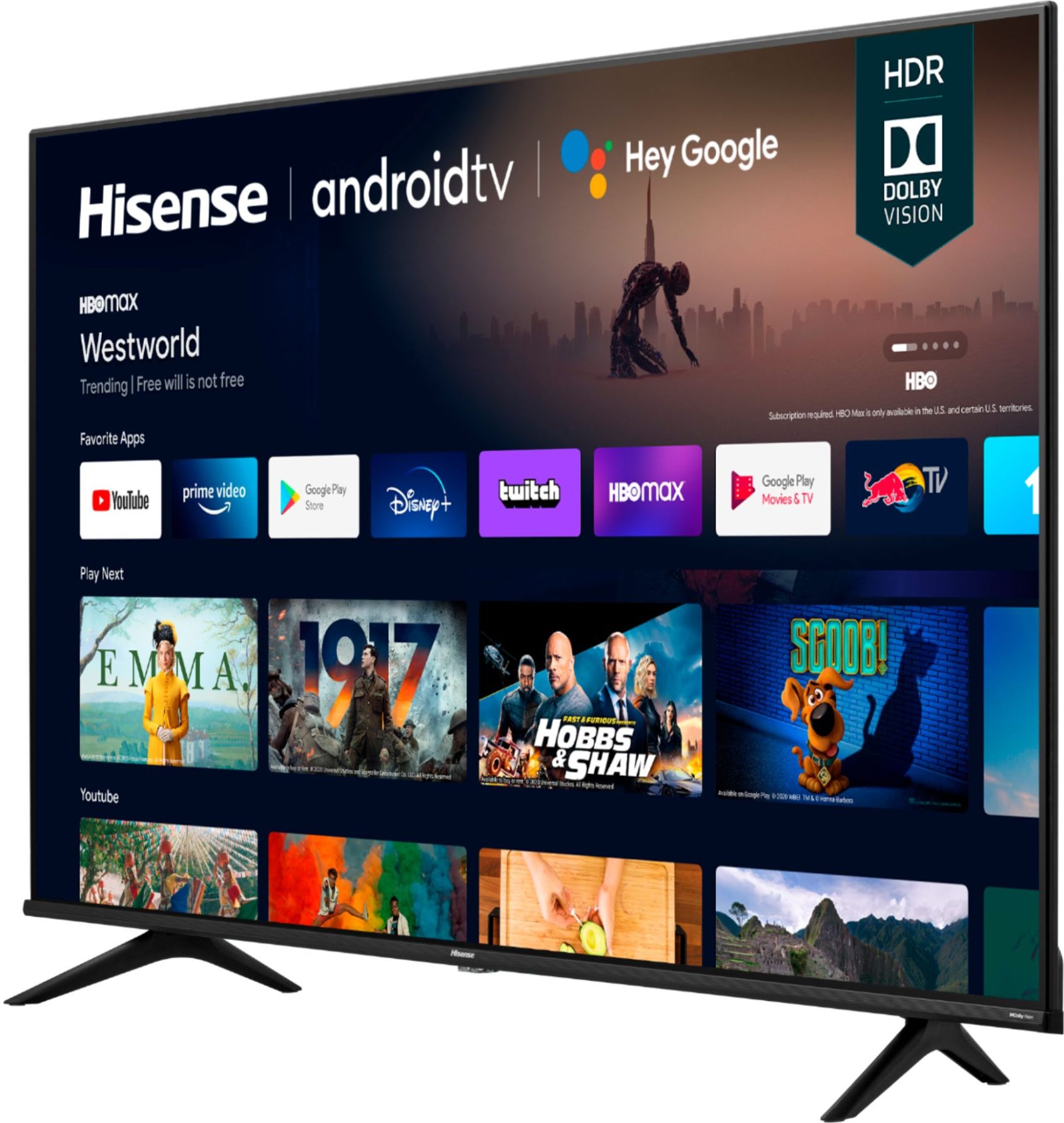 Hisense 60-Inch A6G Series LED 4K UHD Smart Android TV | Best 60-inch tvs 
