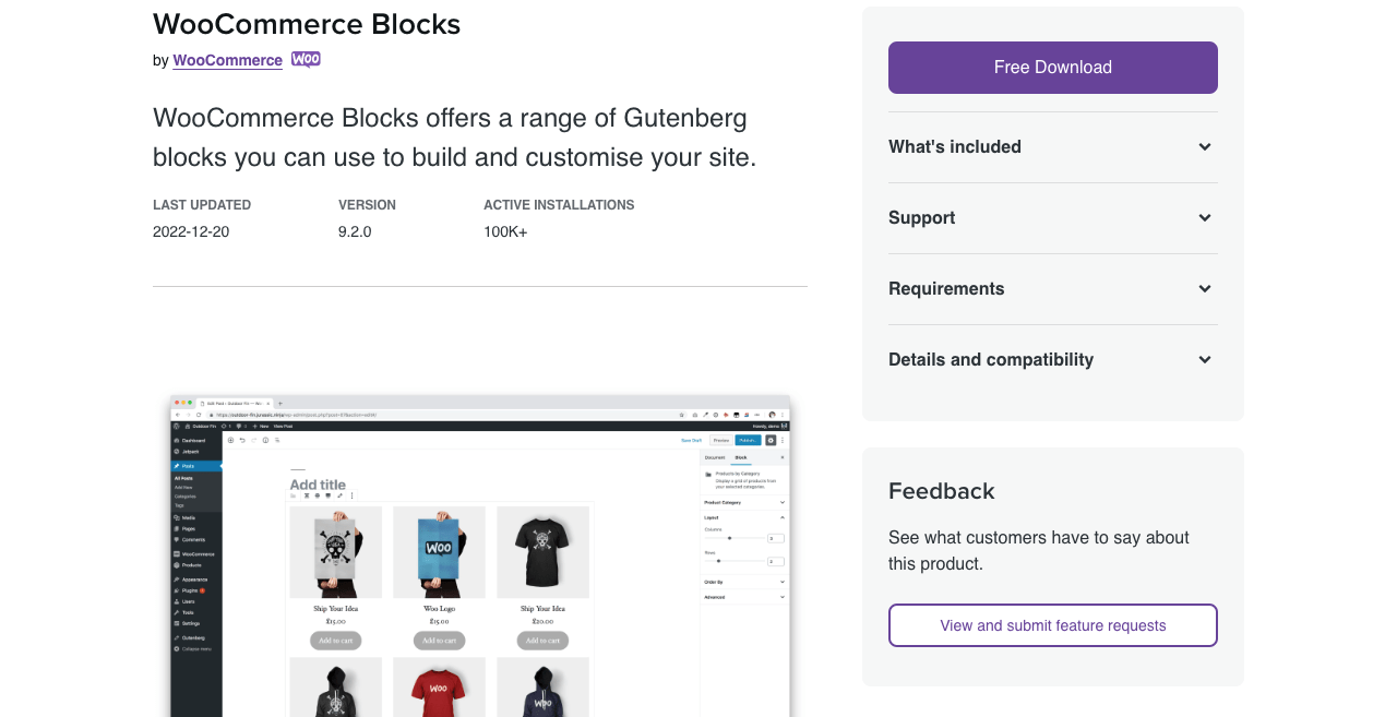 WooCommerce blocks | Free plugins for WooCommerce