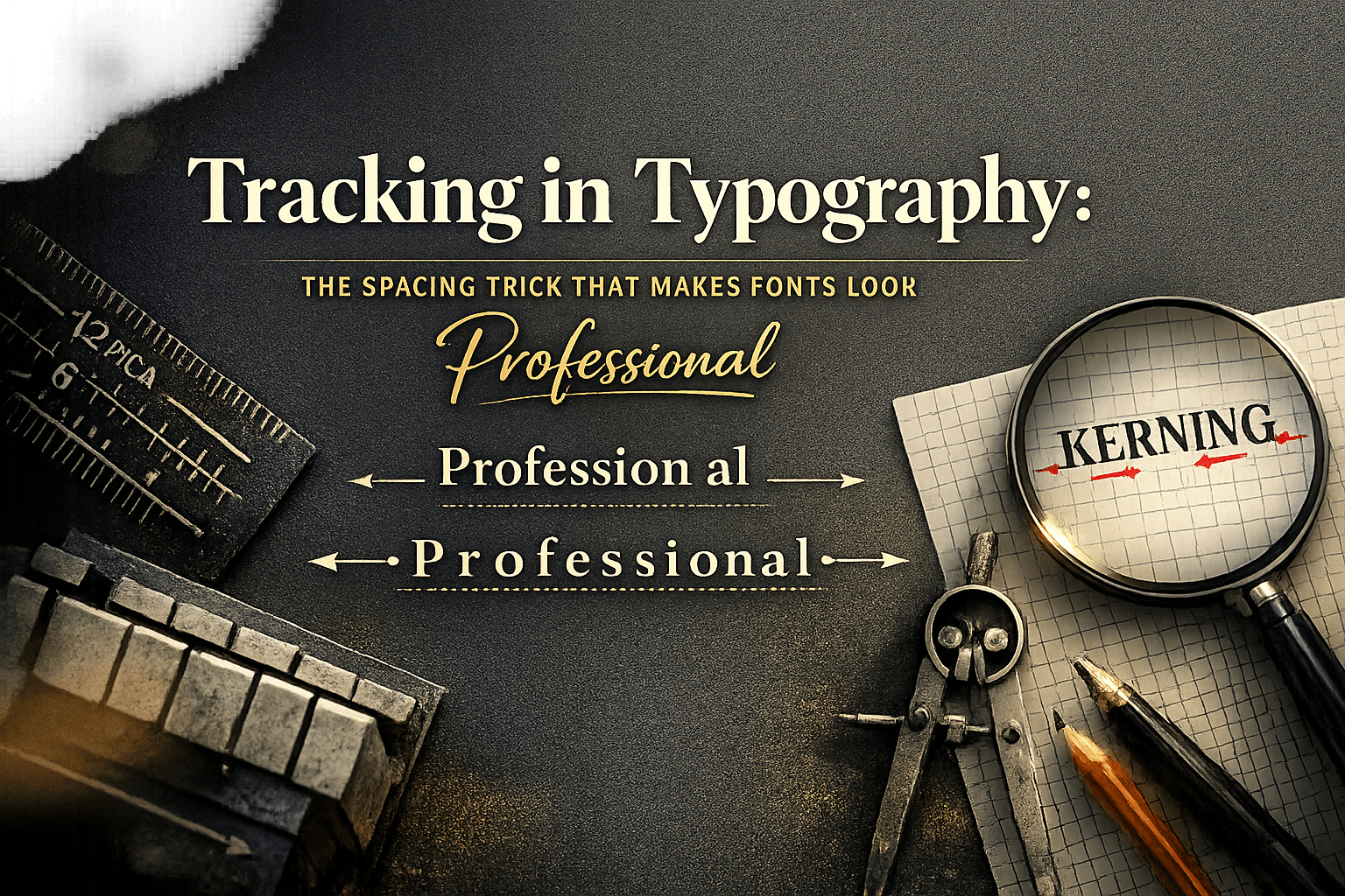 Tracking in typography example showing letter spacing differences between tight and loose text