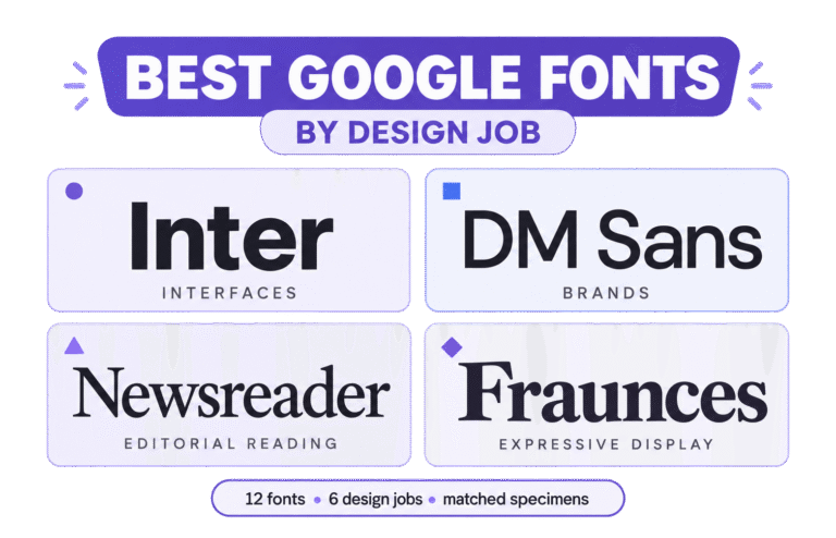 12 Best Google Fonts: Tested and Compared for Real Design Work 7 Best Google Fonts by design job, featuring Inter for interfaces, DM Sans for brands, Newsreader for editorial reading and Fraunces for expressive display.